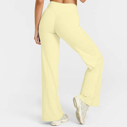 NCLAGEN Women’s Straight-Leg Yoga Pants – Ultra-Soft Butter Fabric Mid-Waist Pilates & Running Trousers