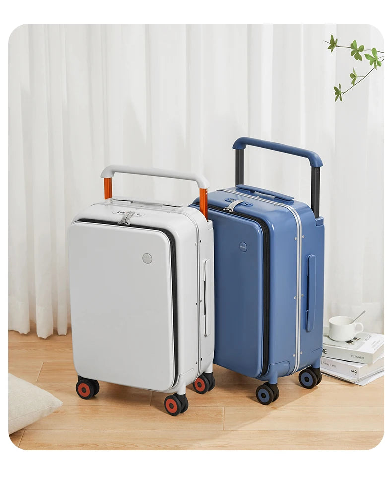 Mixi 20" Wide Handle Carry-On Suitcase — New Design Travel Trolley with Aluminum Frame, Unisex PC Luggage M9275