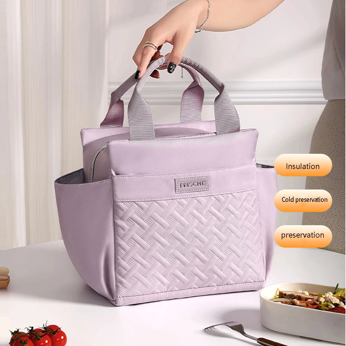 10L Large Insulated Lunch Bag – Aluminum Foil Cooler Bag for Students & Office, Keeps Food Fresh and Chilled