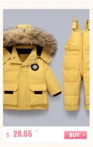 Children’s Winter Clothing Set – Baby Down Jacket Parka & Thick Snowsuit for Boys and Girls