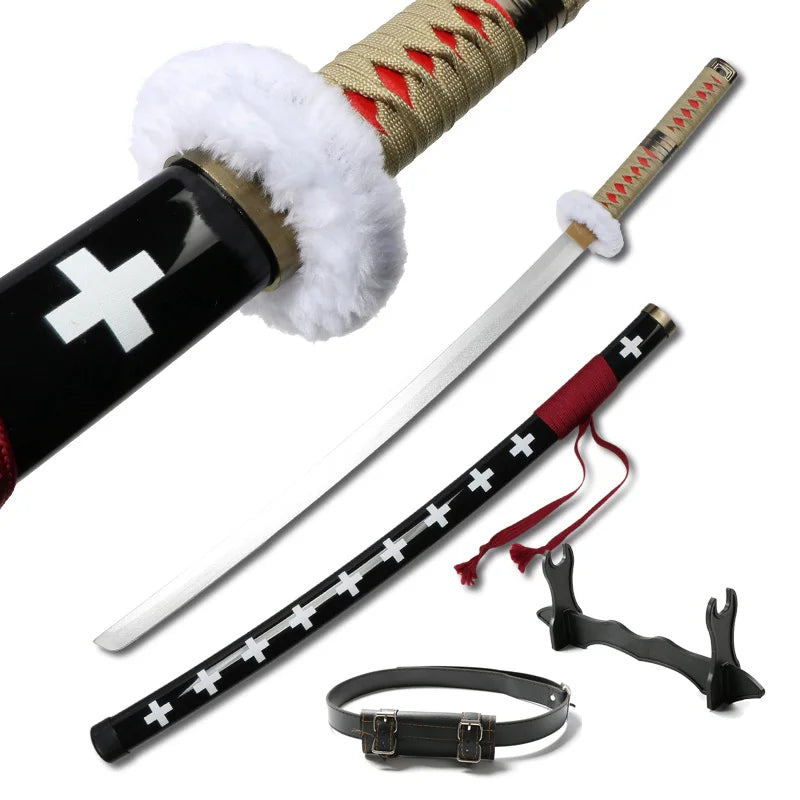 3-Piece Roronoa Zoro Katana Set – 104cm Handmade Anime Cosplay Swords (Shusui, Enma, Kitetsu) with Free Holder & Belt