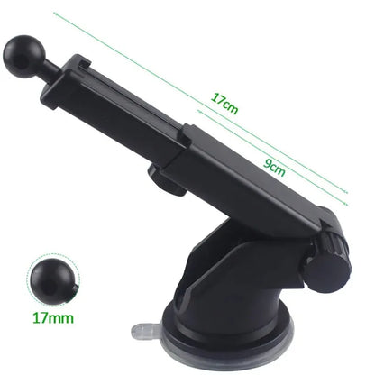 17mm Silicone Car Suction Cup Mount - Rotating Telescopic Phone Holder Bracket