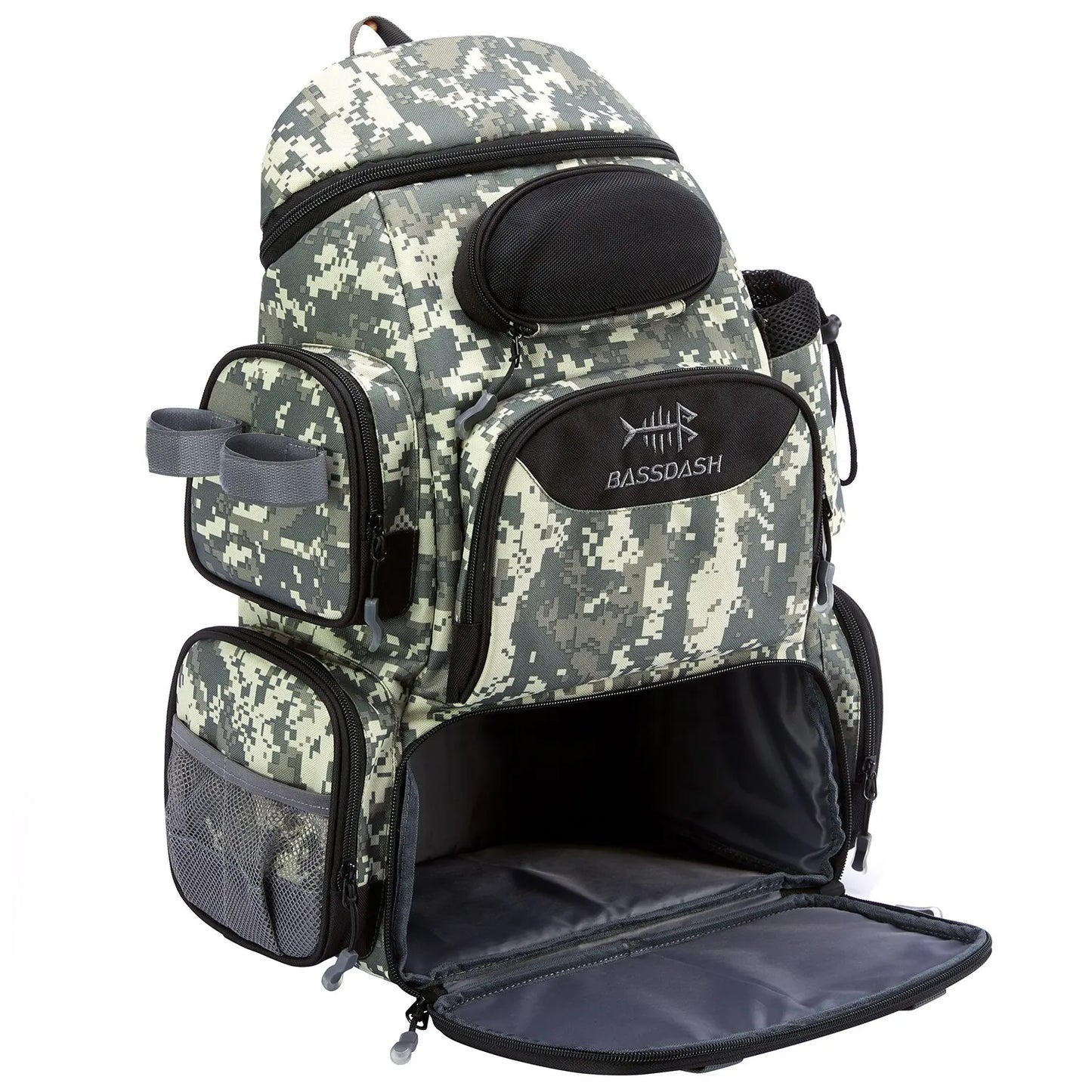 Bassdash Tactical Fishing Tackle Backpack – Lightweight Multifunctional Tackle Bag with Storage Boxes