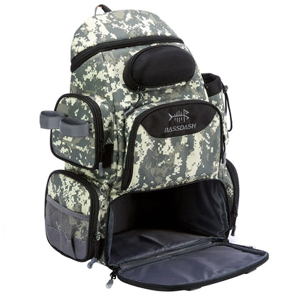 Bassdash Tactical Fishing Tackle Backpack – Lightweight Multifunctional Tackle Bag with Storage Boxes