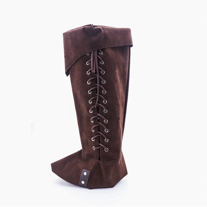 Halloween Medieval Bandage Shoe Covers – Unisex Leg Guard Boots for Viking, Warrior & Knight Cosplay Armor