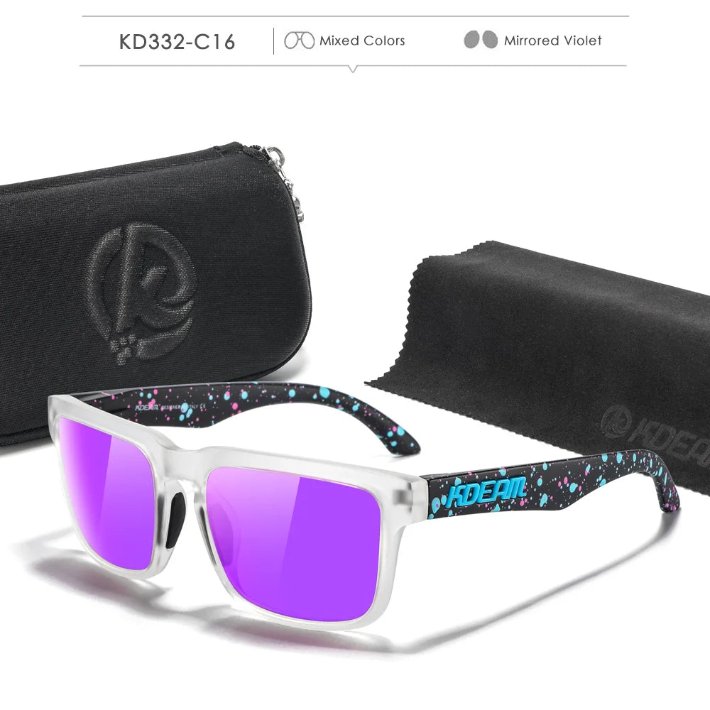 KDEAM Polarized Sunglasses for Men & Women – UV Protection for Fishing, Driving & Hiking with Zipper Case