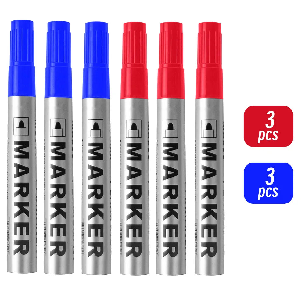 Permanent Waterproof Paint Marker Pen – Quick-Dry Black Ink for Tires, Oily Surfaces & Signature Writing Stationery Tool