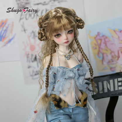 Shugafairy Kikyou D 1/4 BJD Doll – Fullset Street Girl with Big Chest, Summer Carnival Y2K Style Ball-Jointed Fashion Doll Toy