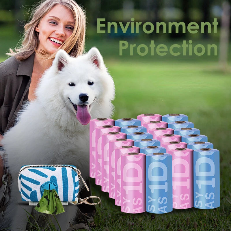 EPI Biodegradable Dog Poop Bags: Pet Garbage Bag Dispenser for Dog Cleaning Supplies - Eco-Friendly Dog Products