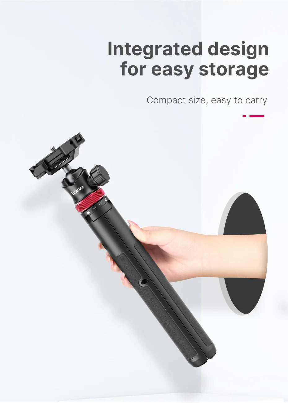 ULANZI MT-44 Tripod – Smartphone Vlog Tripod with Cold Shoe & Phone Mount Holder for Mobile & SLR Cameras
