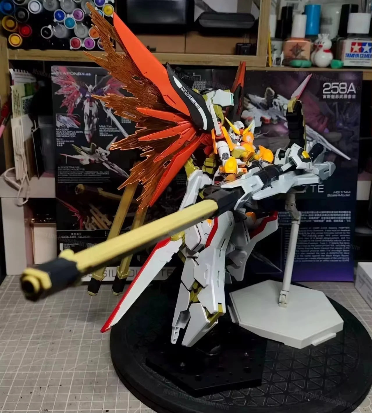 GAOGAO HG 1/144 ZGMF-X42S Heine Destiny & A-GXQ754 V2 Zeus Model Kits — Plastic Robot Action Figures for Assembly, Gift Toy