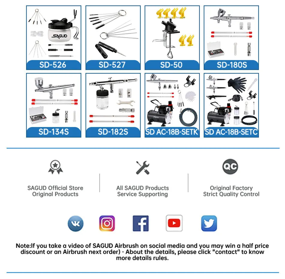 1.8m Nylon Braided Airbrush Hose with 1/8” Thread & 1/8” Male to 1/4” Female Fitting Adapter for Airbrush Accessories