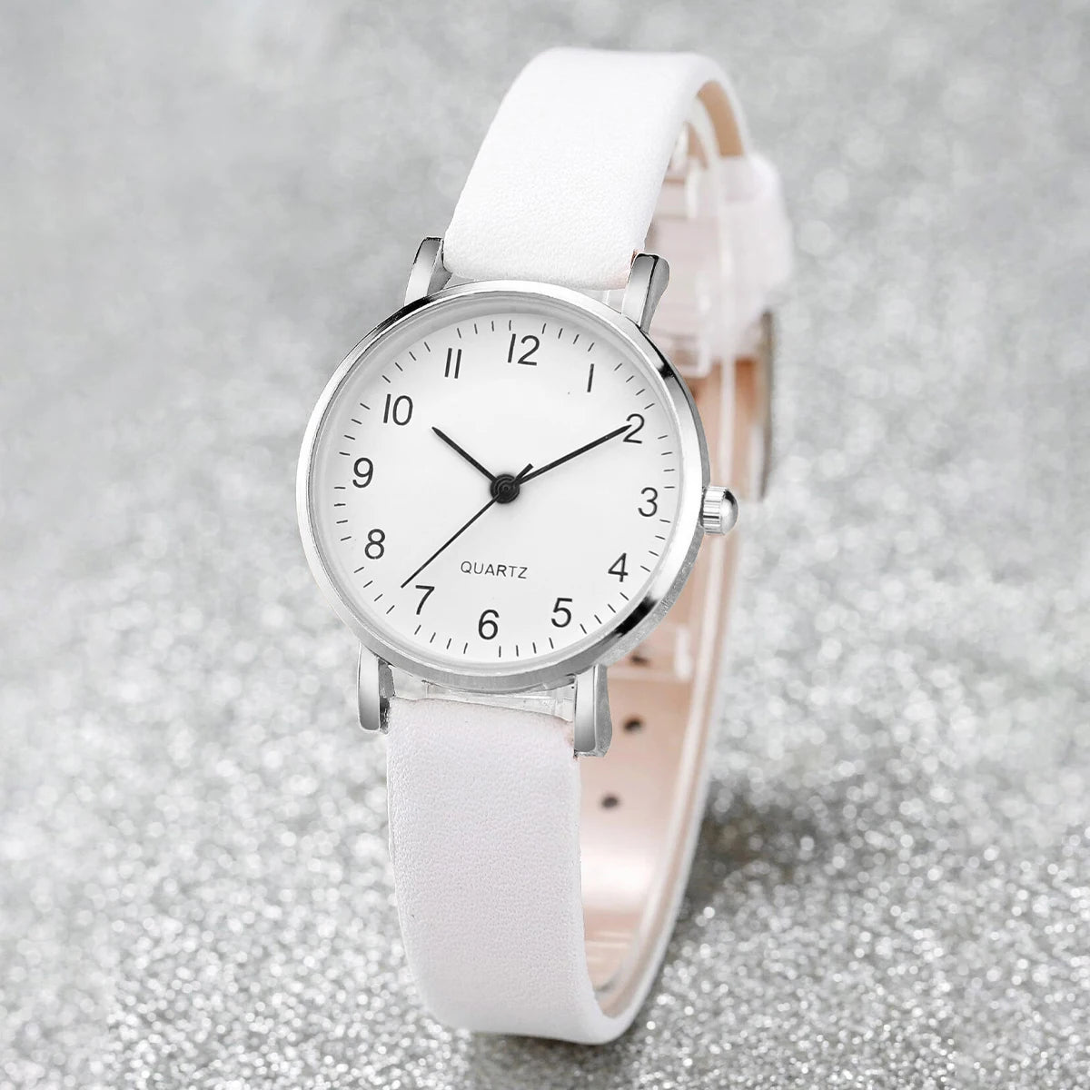 Women’s Small Dial Quartz Watch – Simple Leather Strap Ladies Wristwatch Gift