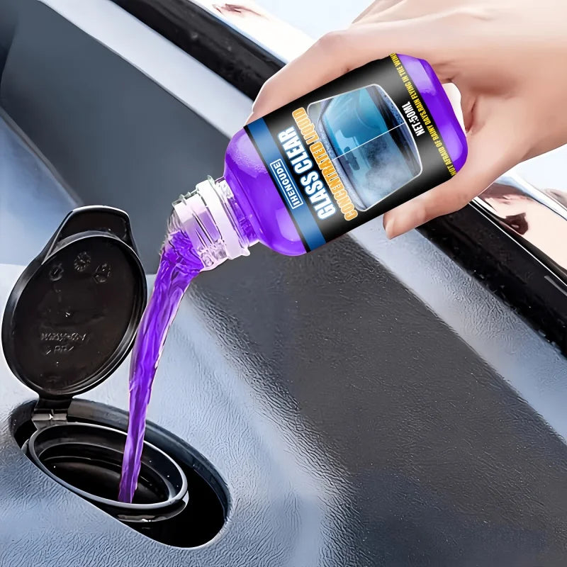Concentrated Windshield Glass Cleaner - 1:100 Car Wiper Fluid for Water Stains, Tar & Oxidation Removal
