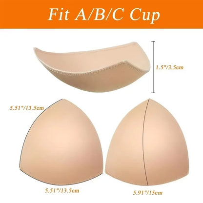 Triangle Push Up Bra Pads for Women – Invisible Bikini & Swimsuit Breast Enhancer Inserts (2–20 Pack)