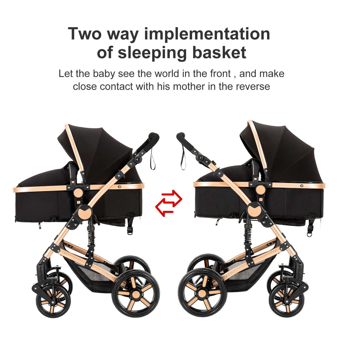 High-Quality 3-in-1 Newborn Baby Stroller — Lightweight Folding Cart with Comfort Seat & ISOFIX Safety
