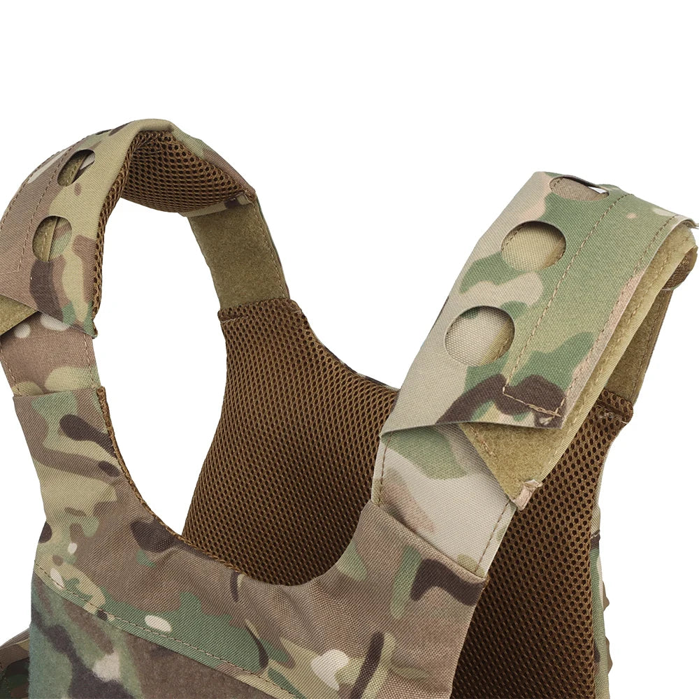 FCPC Tactical Vest Ferro – Lightweight Folding Airsoft Plate Carrier with Breathable Design, Portable Hunting Mag Pouch & Army Equipment
