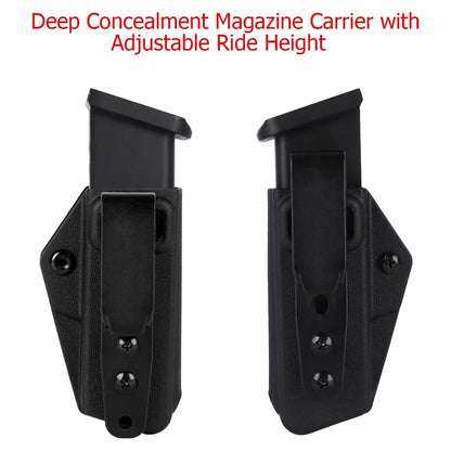 Tactical 2-Pack Magazine Holsters – Ambidextrous IWB/OWB Mag Carriers for Glock 17–45, Right- and Left-Hand Use