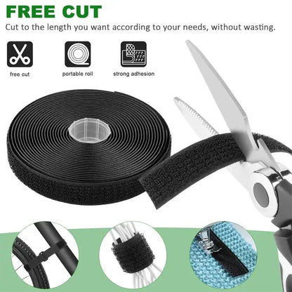 Reusable Nylon Hook & Loop Cable Ties – Adjustable Self-Adhesive Fastening Straps for Cord Management (5M/10M)