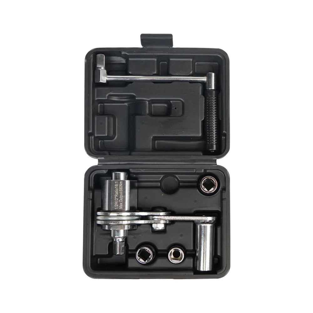 Torque Multiplier Wrench Kit 1/2" – Torsional Lug Nut Remover with 17mm, 19mm, 21mm Sockets