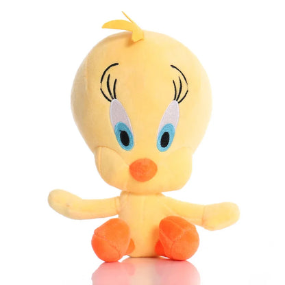 6 Piece Cartoon Character Plush Toy Set - Bugs Bunny, Daffy Duck, Tweety, Cyclone Dog and Bunny Rabbit Stuffed Dolls for Children’s Gifts