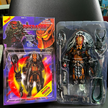 NECA Predator Clan Leader Action Figure — Deluxe Concrete Jungle Alien Warrior Model Toy & Desk Decor Gift