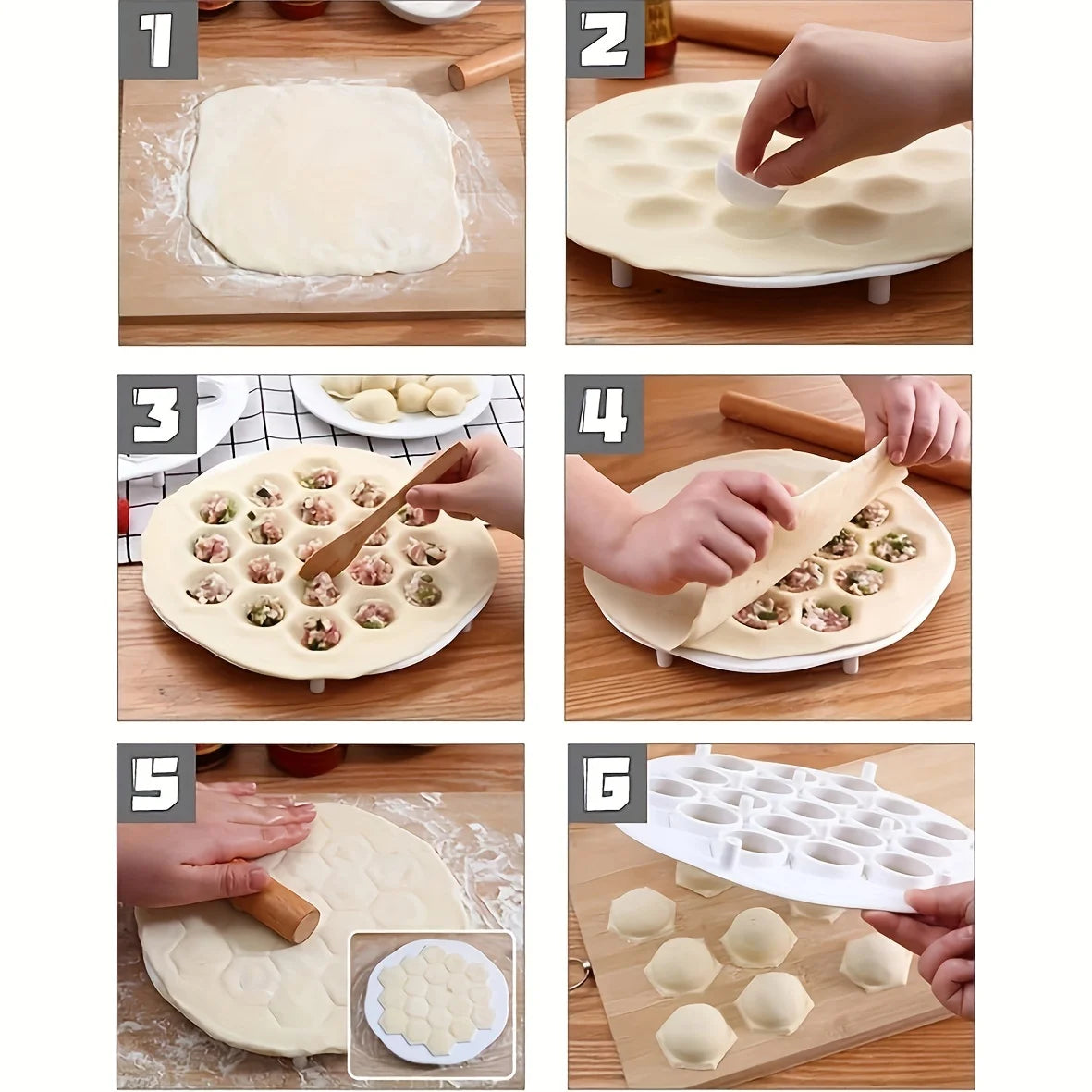 Dumpling Maker Dough Press Mold – Kitchen Ravioli & Pastry Tool for Easy Homemade Dumplings & Filled Dough