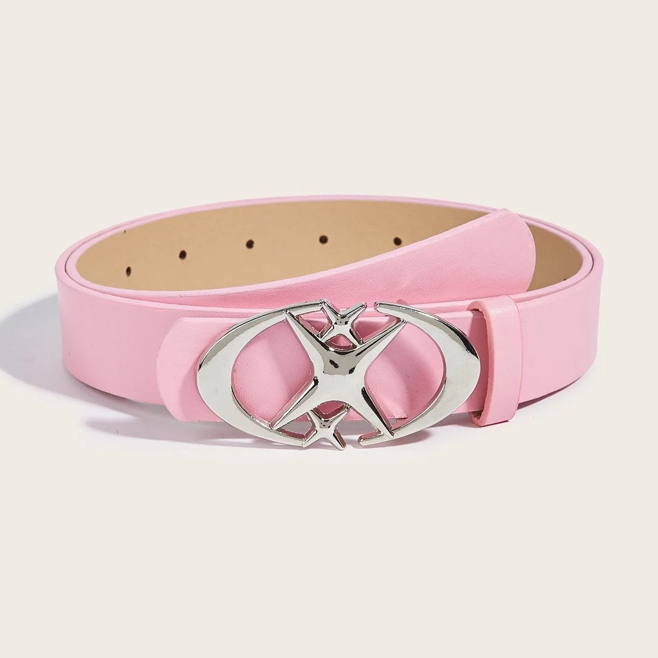 Stylish Oval Cross Buckle Belt - Durable Adjustable Unisex Fashion Accessory Gift for Men and Women