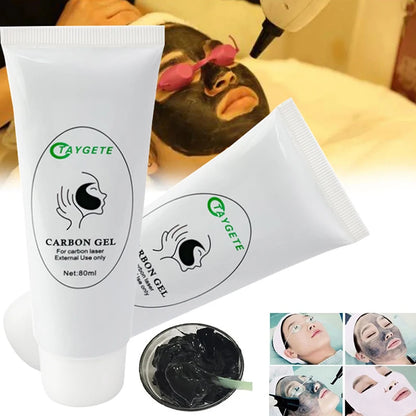 2/5Pcs Black Gel Carbon Mask for ND YAG Laser – Skin Whitening, Deep Cleansing & Facial Rejuvenation Cream