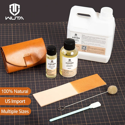 WUTA 100% Pure Neatsfoot Oil Leather Conditioner 30/100ml Softener for Boots Shoes Bags Belts Saddles Restores Dry Leather Care
