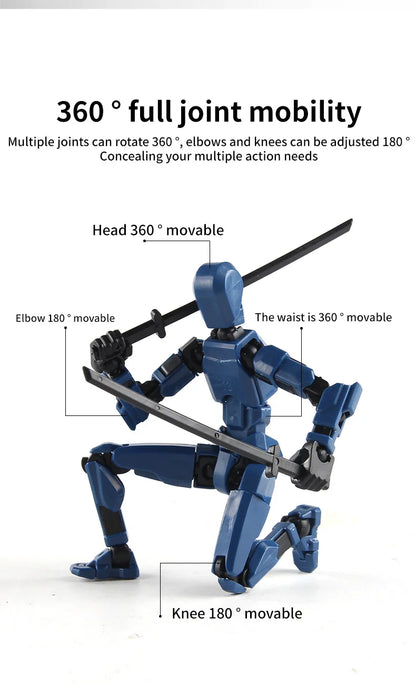 DIY Luminous T13 Multi-Joint Shapeshift Robot & Dog – 3D Printed Movable Mannequin Action Figures for Kids & Gifts