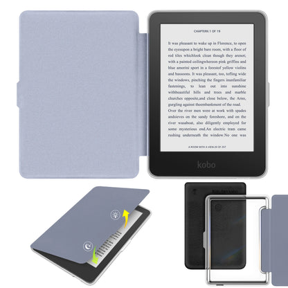 Kobo Clara 2E Case with Screen Protector — 6" Auto Sleep Leather Magnetic Cover & Transparent Acrylic Funda