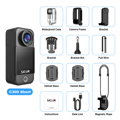 SJCAM C300 Pocket Action Camera 4K FHD – 30M Waterproof Sport Cam with 5G WiFi & Long Battery Life