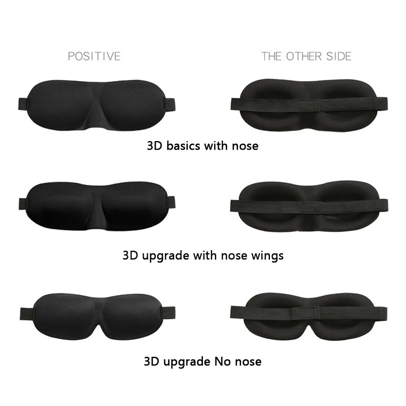 3D Sleeping Eye Mask – Soft Padded Travel Blindfold for Rest, Relaxation & Eye Comfort