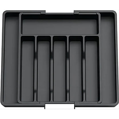 Expandable Adjustable Cutlery Drawer Organizer – Kitchen Utensil Tray with Compartments and Flatware Divider