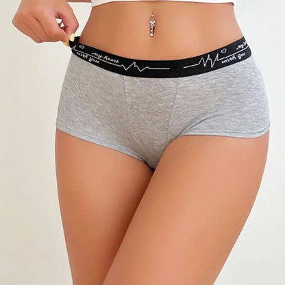 Ladies Solid Color Boxer Briefs - Comfortable Sporty Style Female Underwear | Casual Sexy Panties for Women S-XL
