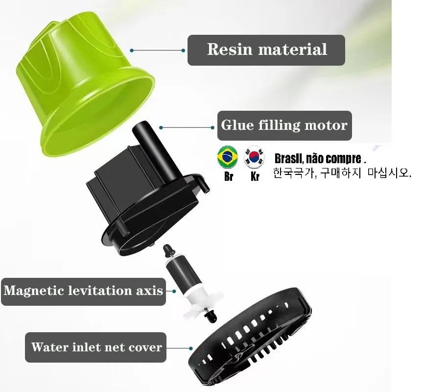Submersible Water Pump – Ultra-Quiet for Fish Tanks, Ponds, Hydroponics, Fountains, 6W-100W, 110V-220V