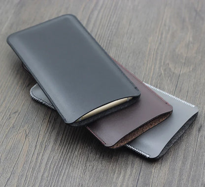 iPhone 12–18 Series Pro Max Plus Air Leather Phone Case - Anti-Fall Protective Pouch Sleeve for Business Use