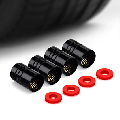 4PCS DC Comics Batman Car Tire Valve Caps — Knurled Aluminum Waterproof Accessories & Universal Car Gift