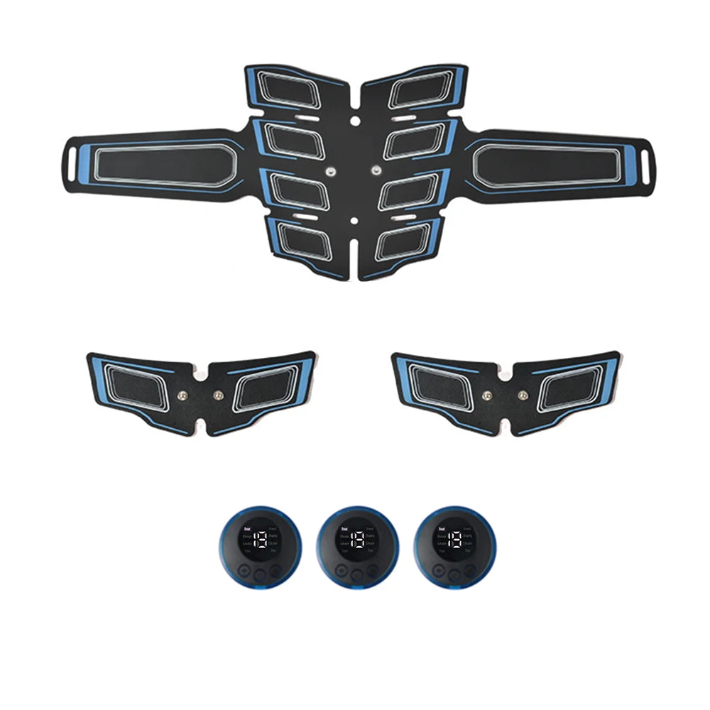 USB Rechargeable Abdominal Muscle Trainer - Portable Electronic EMS Massage Fitness Belt for Core Workout Exercise Training