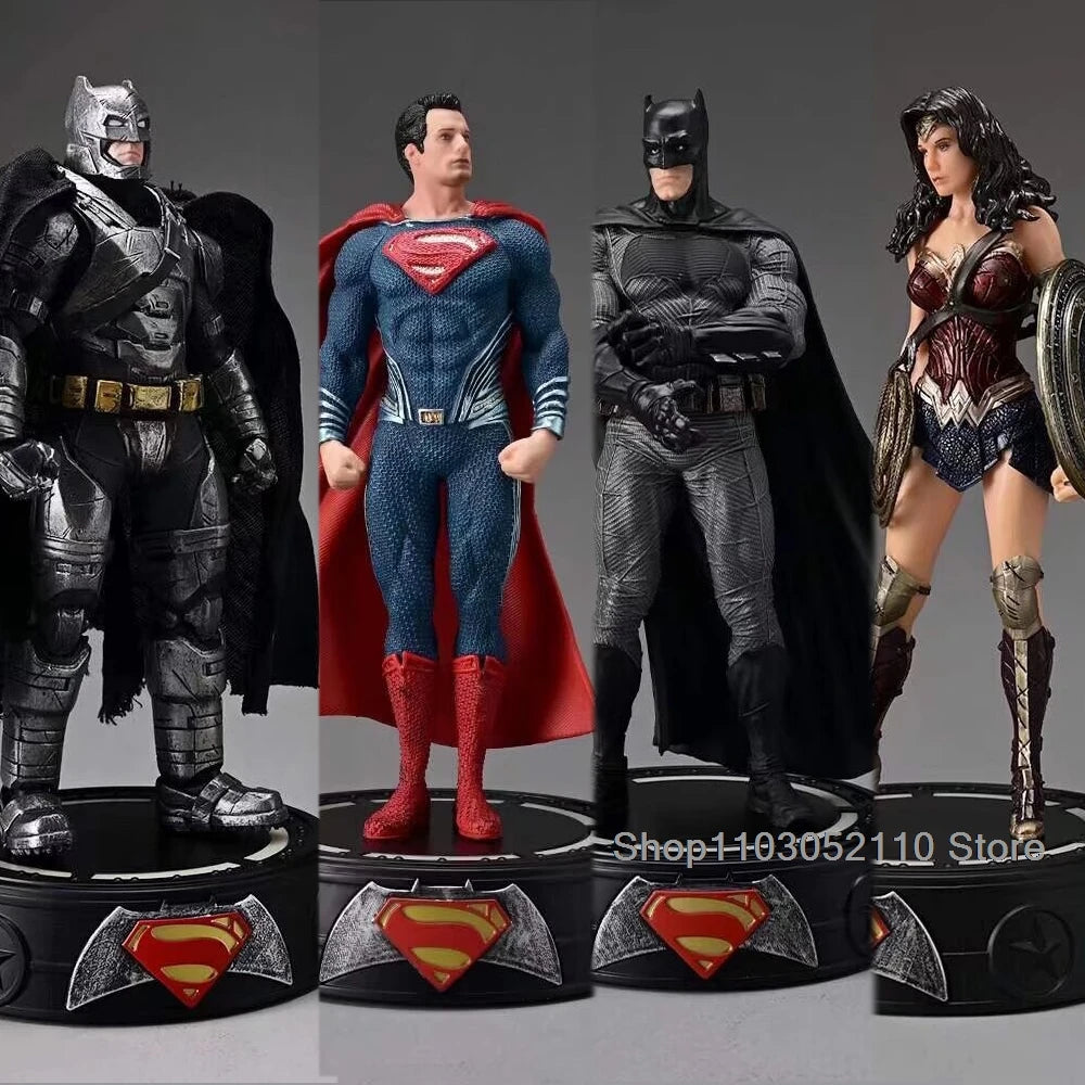 LED Justice League Superheroes Figures – Batman, Wonder Woman, Superman 20cm Collectible Model Toy, Birthday Gift