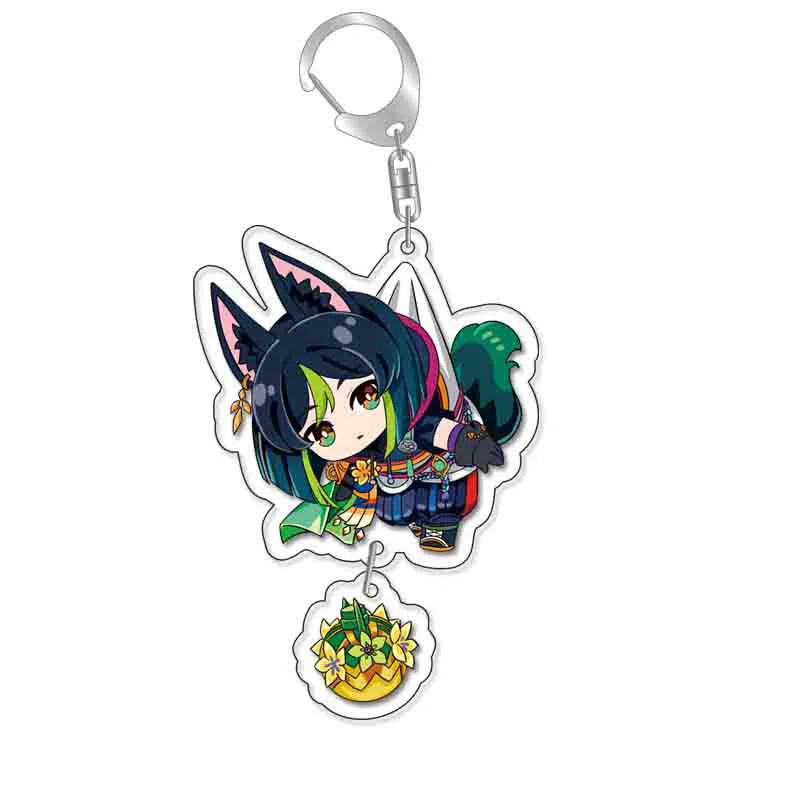 Genshin Impact Keychain – Acrylic Figure & Metal Holder Key Ring for Kids, Girls & Men
