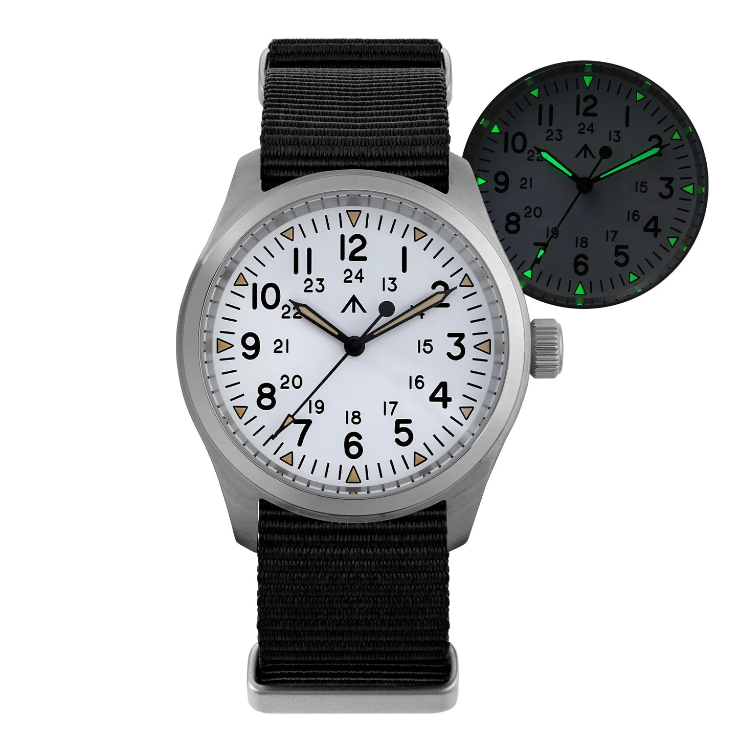 Militado ML08 Vintage Quartz Watch - VH31 Movement 38mm Sapphire Crystal Wristwatch with C3 Green Luminous Dial