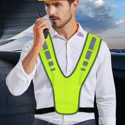 High Visibility Reflective Safety Vest - Night Running, Cycling & Motorcycle Traffic Gear for Outdoor Work