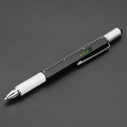 7-in-1 Multifunctional Pen - Touch Screen Stylus, Screwdriver, Ruler, Level Gauge, Refillable Ballpoint & Pencil Tool