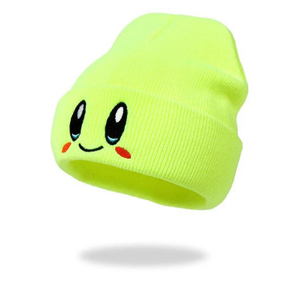 Cute Eye Embroidery Beanie – Trendy Candy Color Knit Hat for Women & Men, Casual Winter Couple Beanies