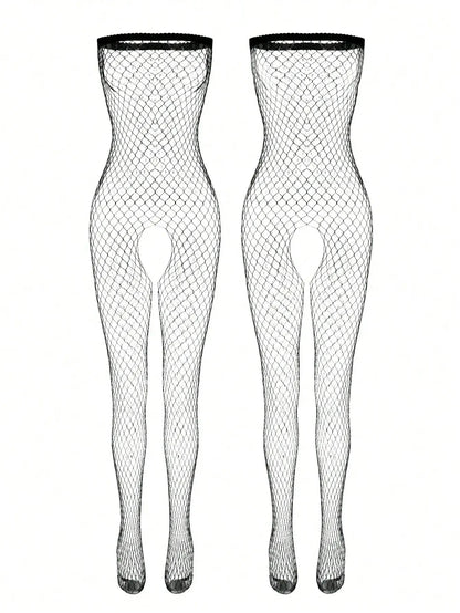 Sexy Women’s Lingerie Jumpsuit — Open Crotch Mesh Bra Bodysuit, Erotic Lingerie Set