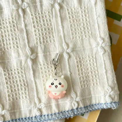 Kawaii Mini Resin Pendant Keychain - Cute Baby Outfit Phone Lanyard and Bag Charm for Girls