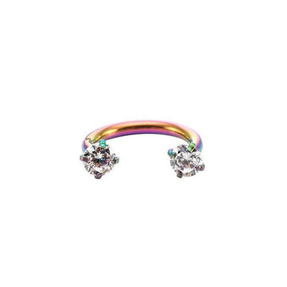 Stainless Steel Crystal Hoop Piercing – Nose, Ear, Belly Ring for Women & Men, Cartilage Helix Daith Jewelry