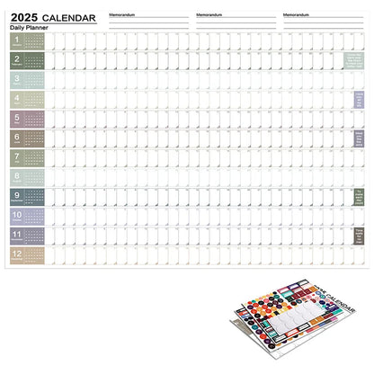2025 2024 Large Wall Calendar Planner Sheet – Kawaii To-Do List & Schedule Organizer for Office & Home